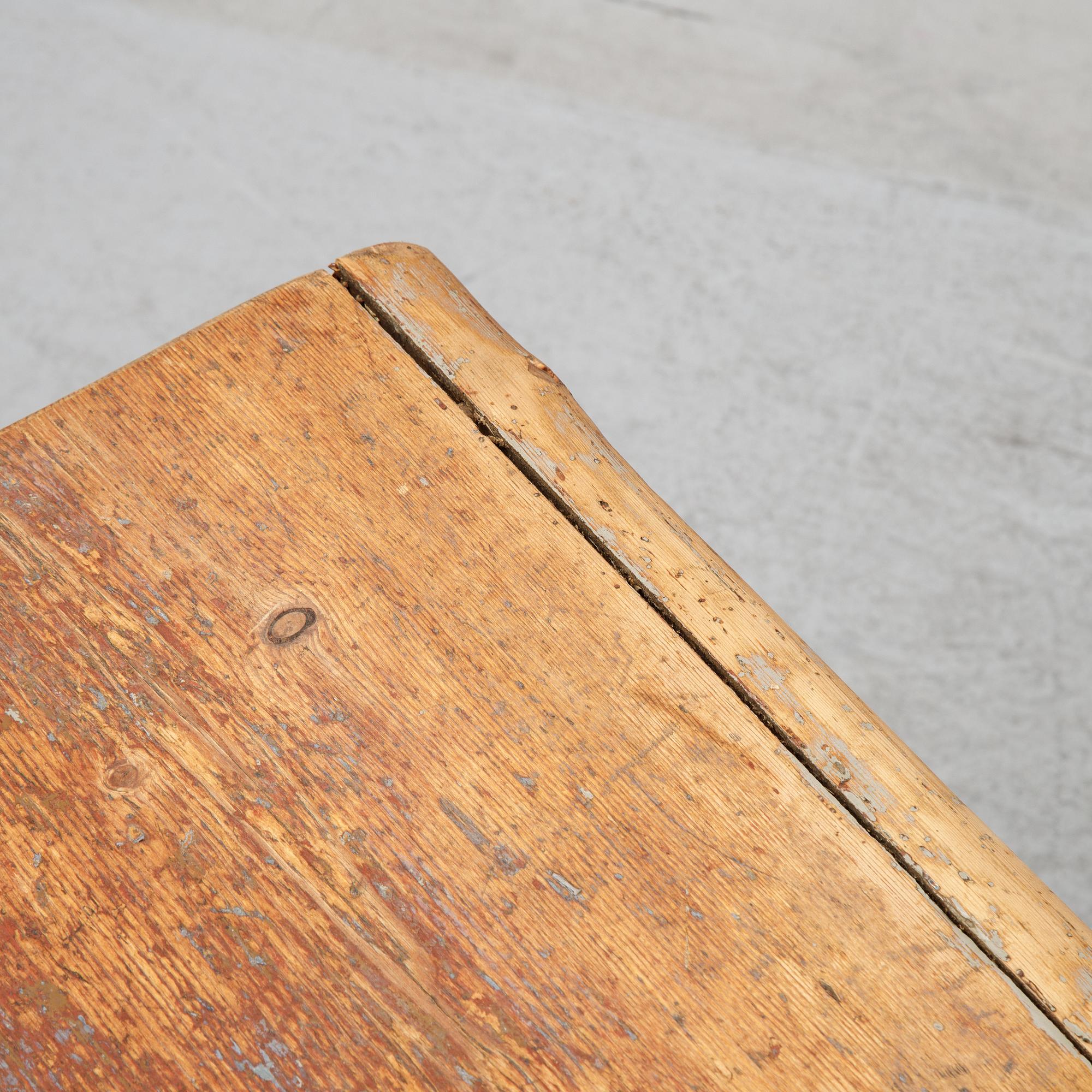 A painted bench, 19th/20th Century.