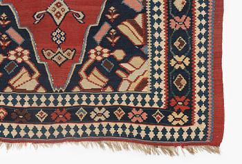 An antique Bidjar kilim, Western Persia (Iran), c. 230 x 142 cm.