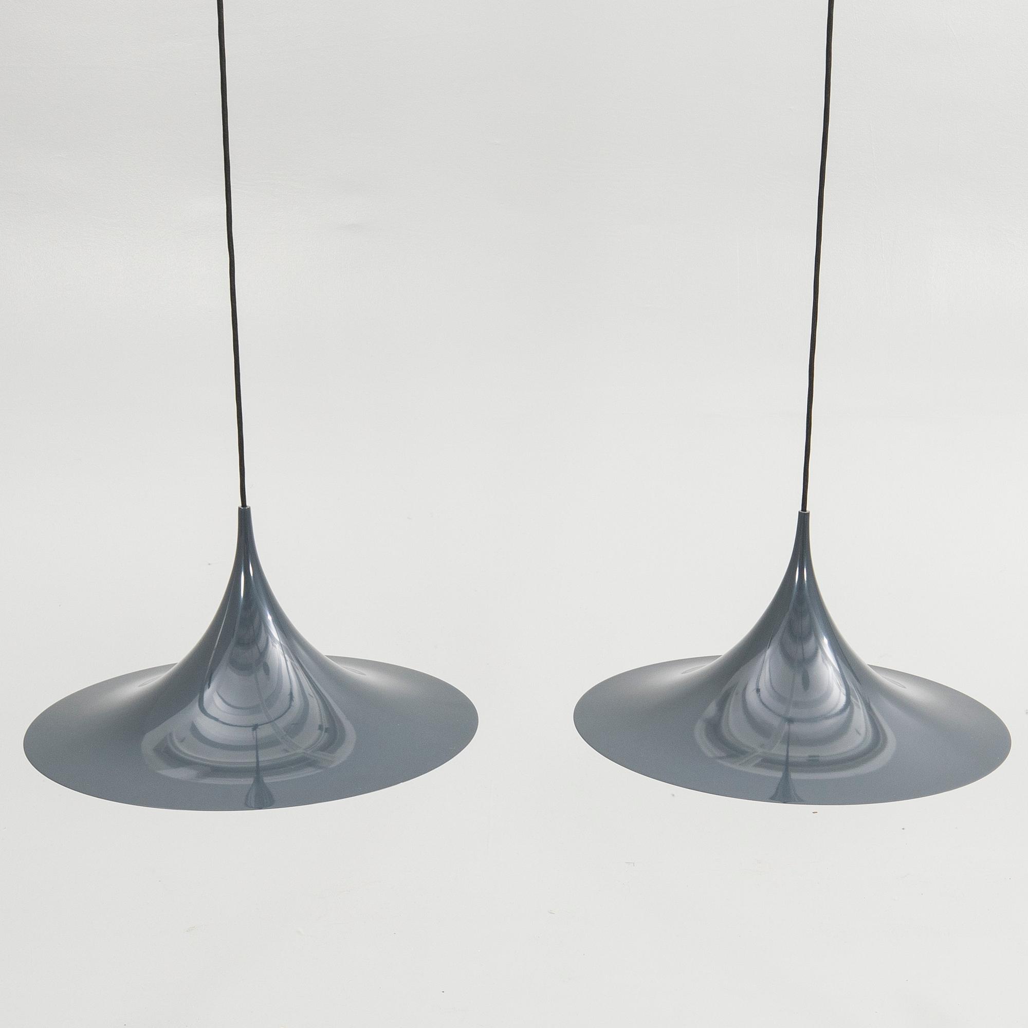 Bonderup & Thorup, ceiling lamps, a pair, "Semi pendant", Gubi, Denmark.