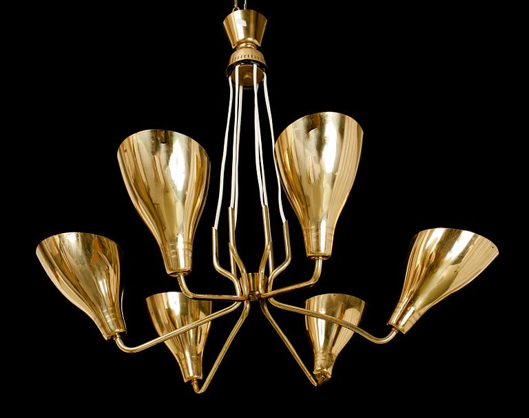 TAKLAMPA, möjligen Paavo Tynell, 1900-talets mitt. Höjd ca 75 cm.