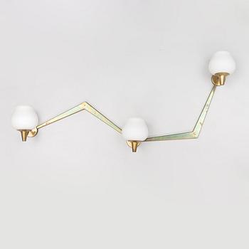 Harald Notini, attributed to, custom-made wall lamp, possibly by Arvid Böhlmarks Lampfabrik 1950s.