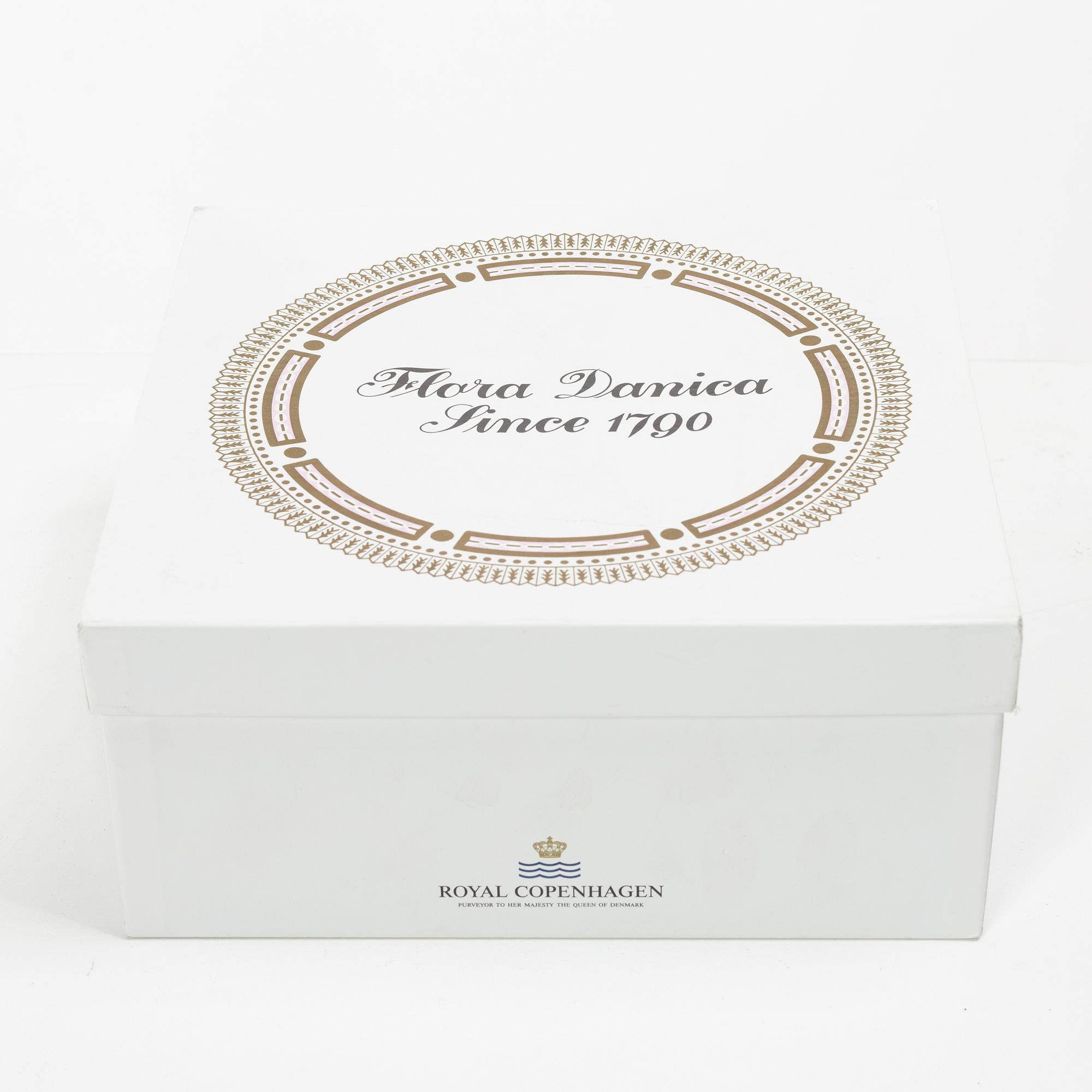 Royal Copenhagen, a 'Flora Danica' tea cup and saucer, Denmark, 1953.