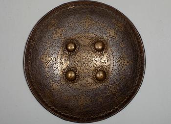 SKÖLD, metall, indopersisk, Kayar dynastin 1800/1900-tal.