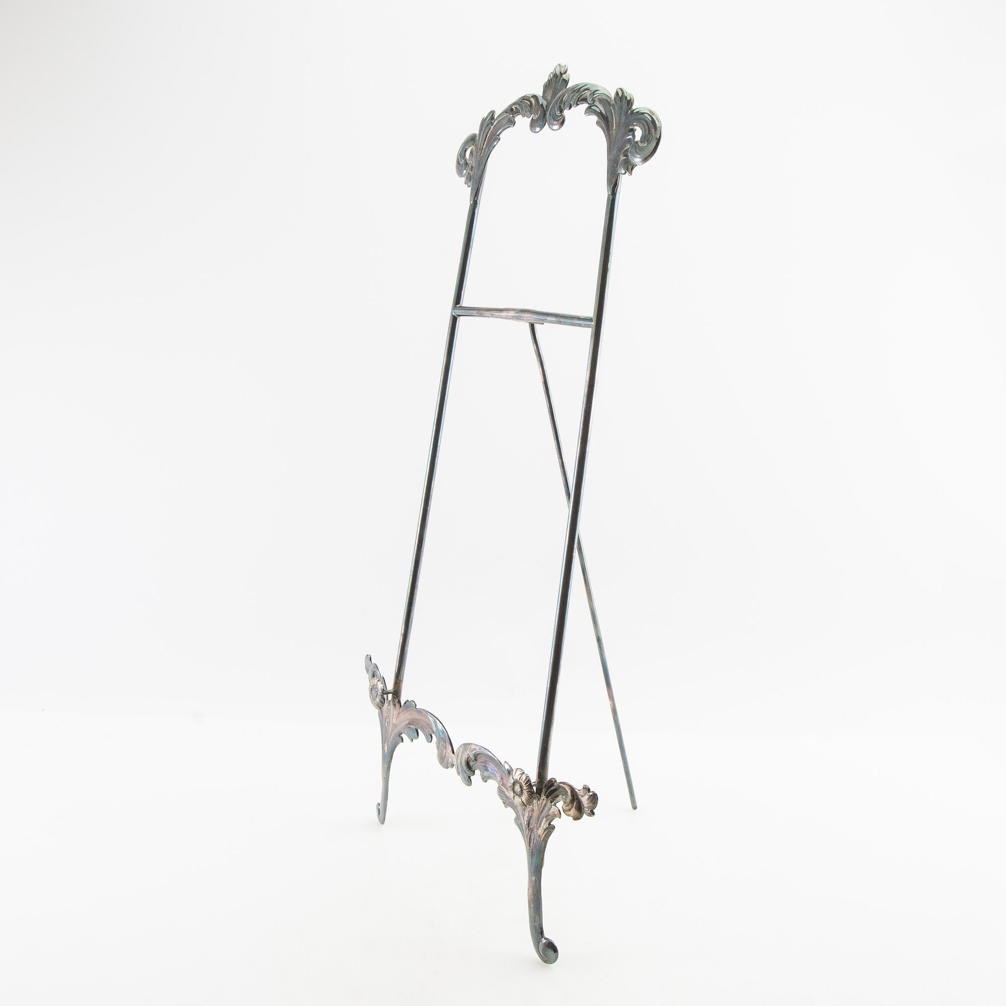 Fotografi/Tavel-ställ tidigt 1900-tal nysilver.