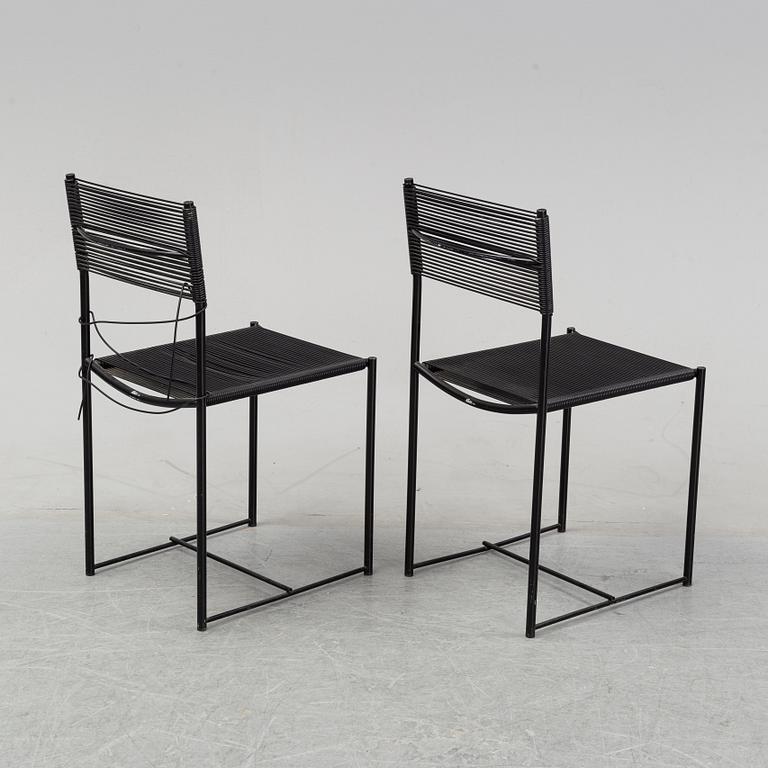 Giandomenico Belotti, six 'Spaghetti' chairs, Alias, Italy.