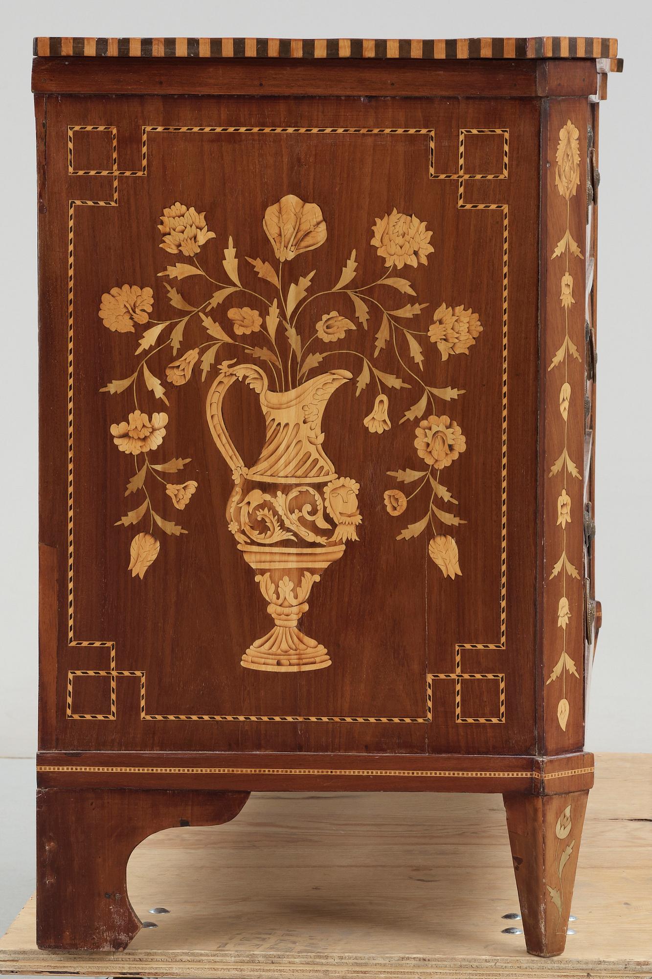 BYRÅ, troligen Holländsk, Louis XVI stil, 1800-tal.