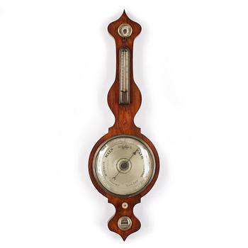 BAROMETER, mahogny, England, 1800-tal.