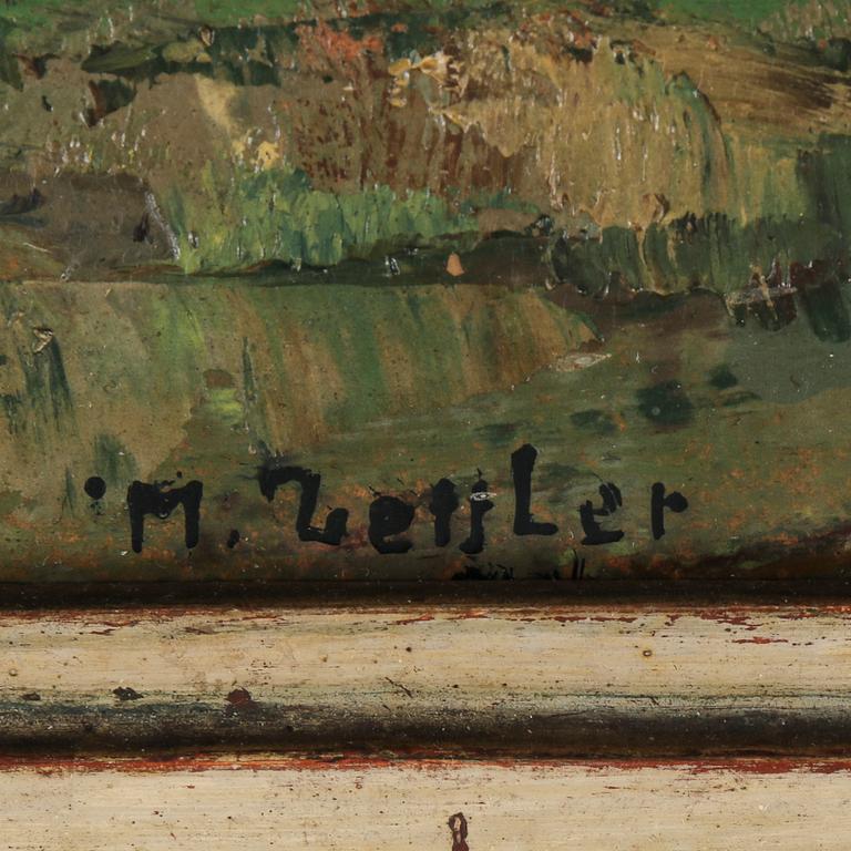 MAX ZETTLER, 2st, olja på pannå, signerade.