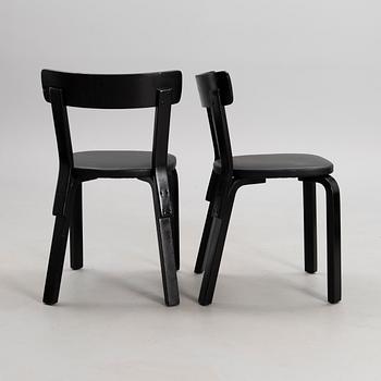 ALVAR AALTO, FOUR CHAIRS, model 69, Artek.