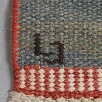 MATTO, flat weave, ca 313 x 200,5 cm, signed L J (probably  Lilian Johanesson).