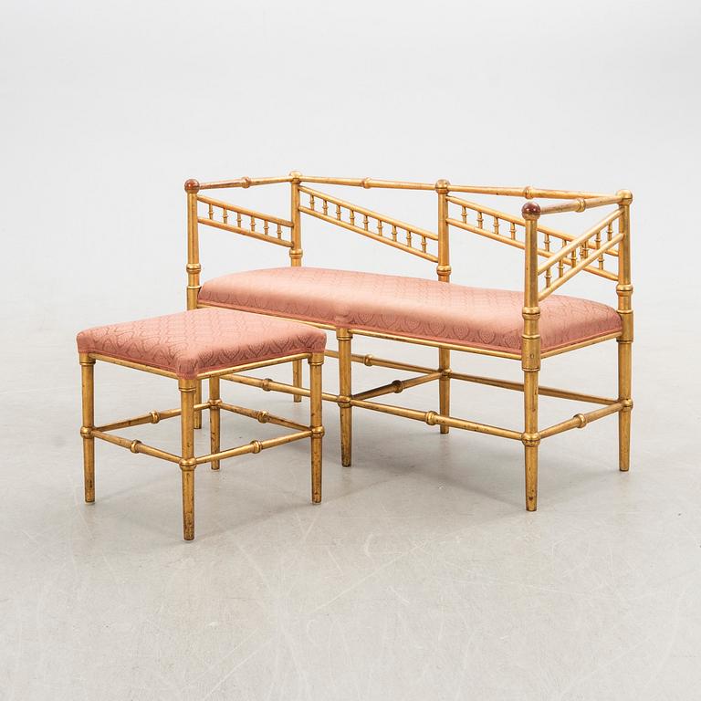 Sofa and tabouret circa 1900.