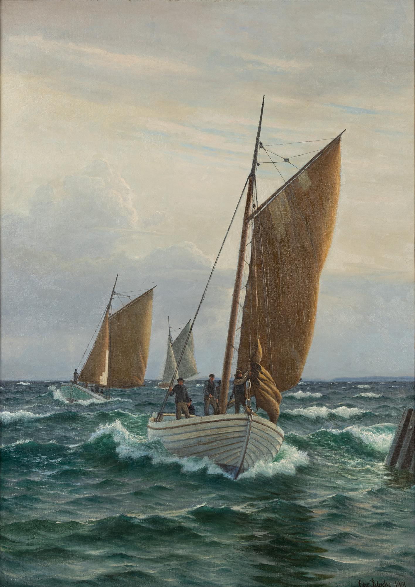 Christian Vigilius Blache, oil on canvas, signed and dated 1901.