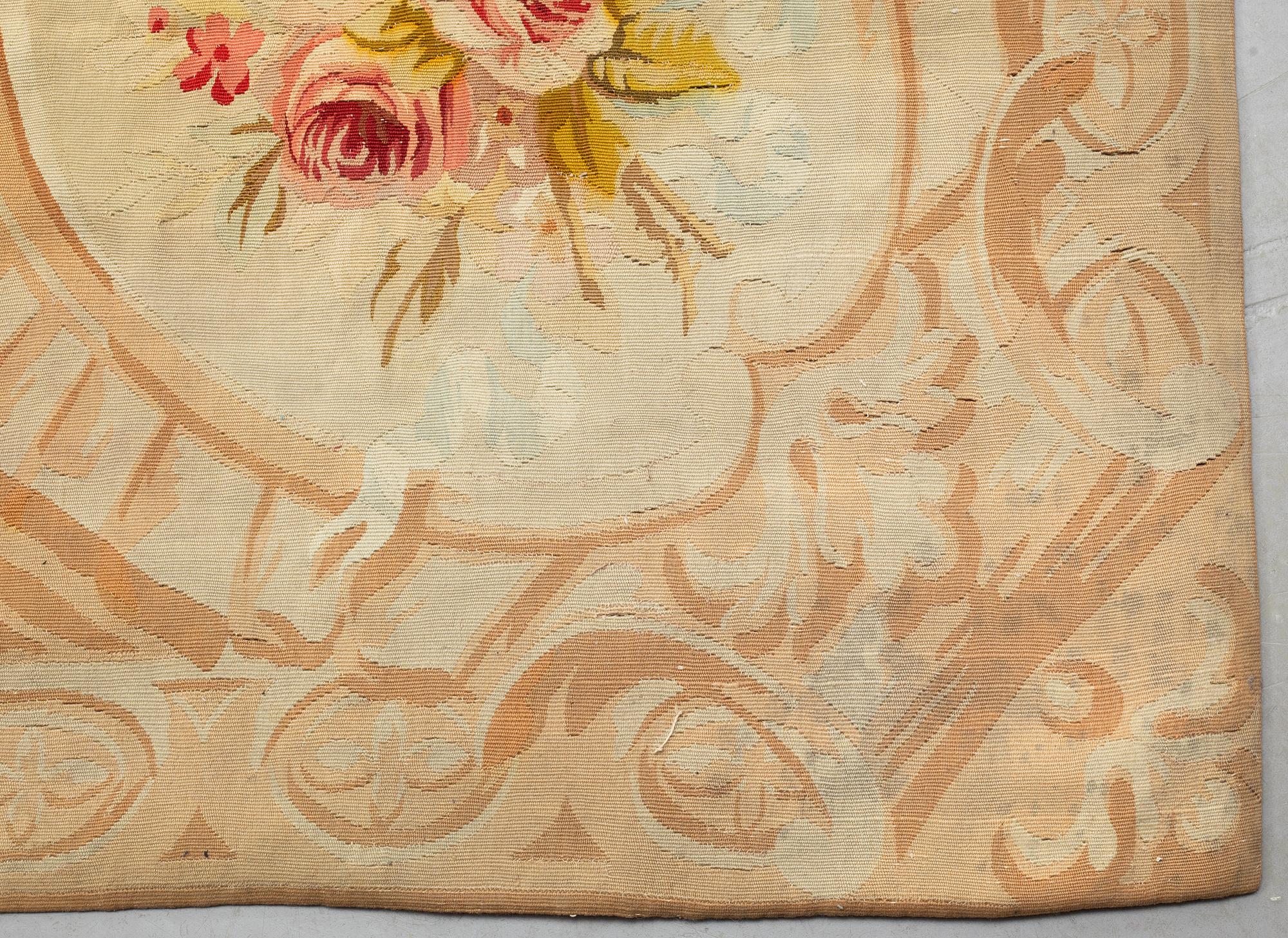A carpet, tapestry weave, ca 625 x 431,5 cm, Aubusson the middle of the 19th century - around 1900, France.