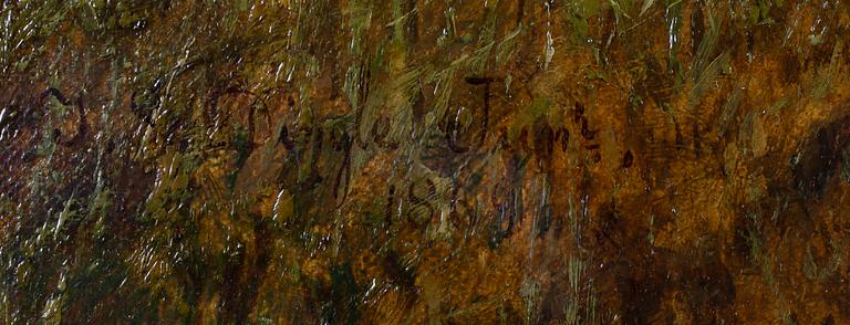 THOMAS DINGLE JUNIOR, olja på duk, signerad och daterad 1869.