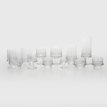 Tapio Wirkkala, A 211-piece glass service 'Marski', Iittala Finland.