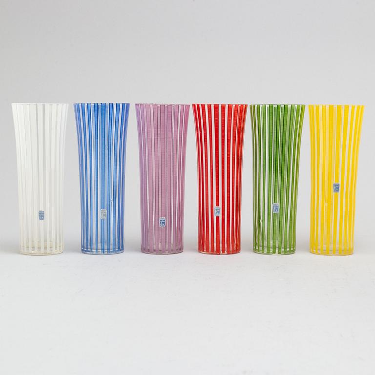 BENGT ORUP, servisdelar, 28 delar, glas, "Strikt", Johansfors.