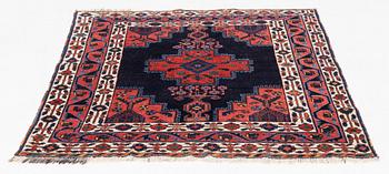An antique Afshar rug, c 135 x 109 cm.