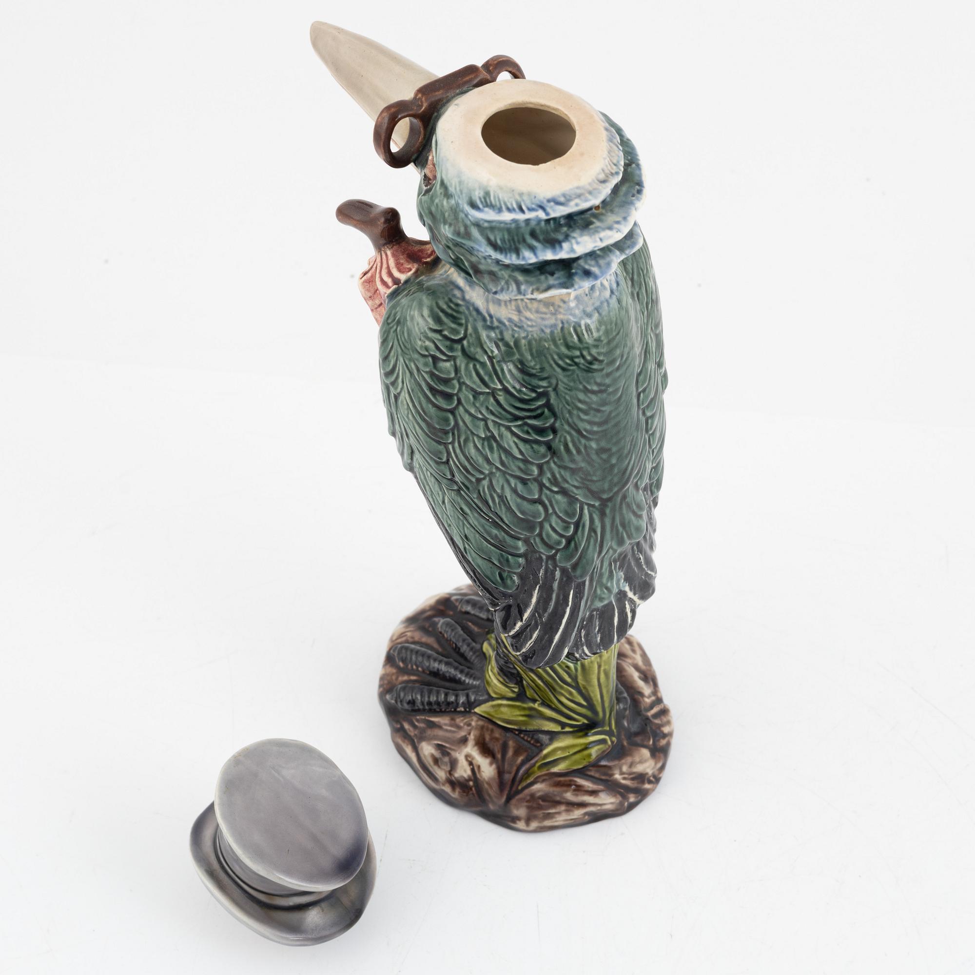 Richard M. Krause, a majolica bottle, late 19th century.