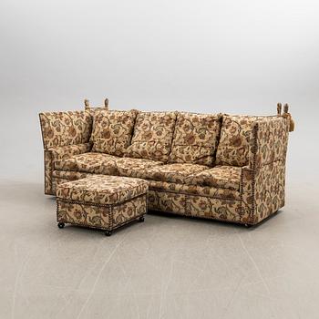 Sofa with stool, England, second half of the 20th century.