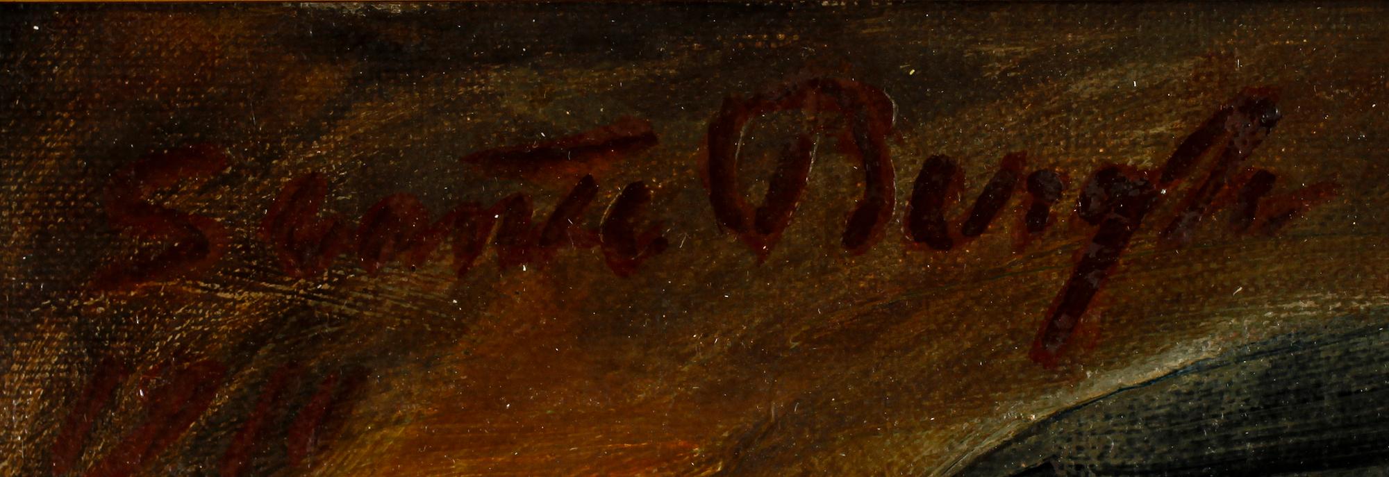 SVANTE BERGH, olja på pannå, sign.