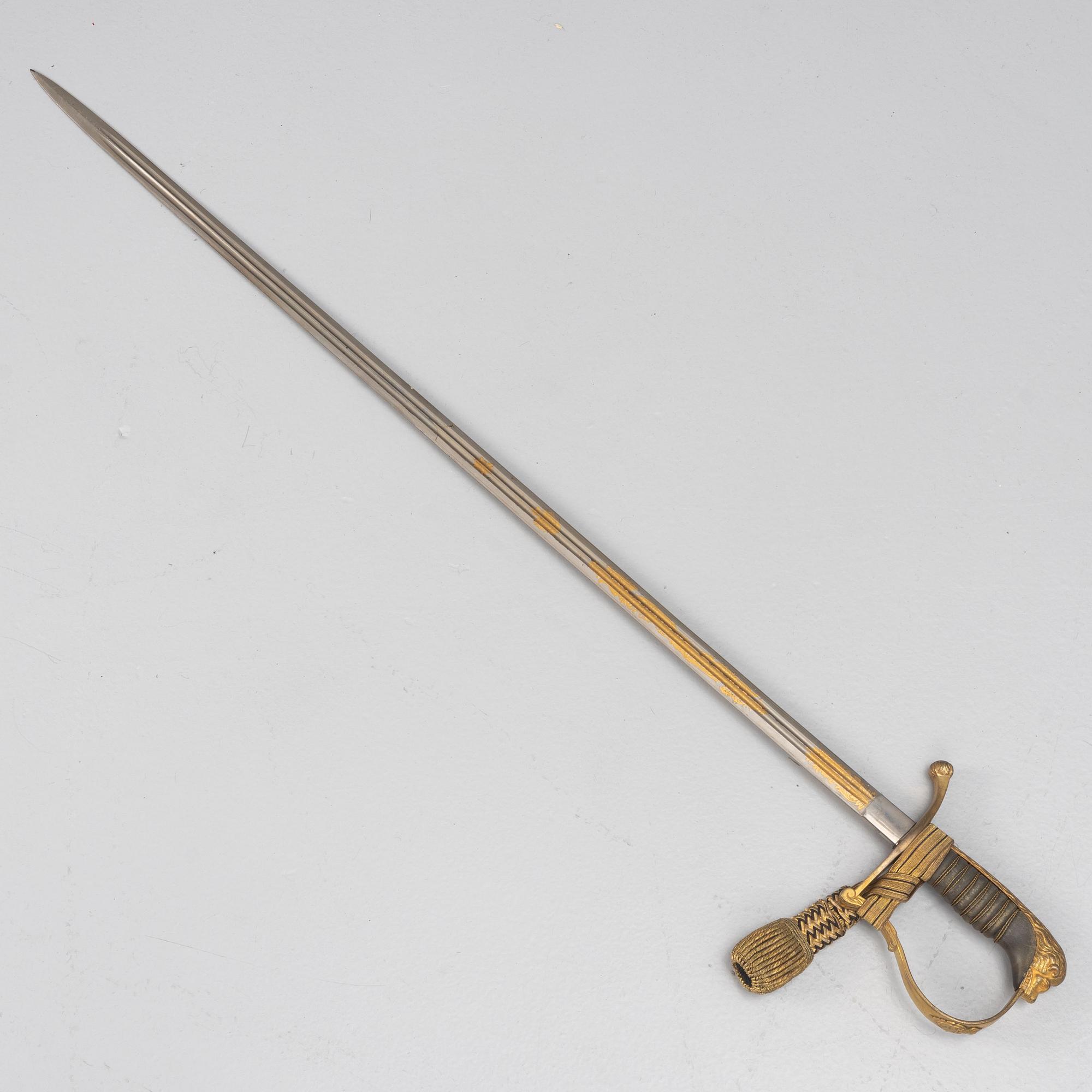 Sabre, Swedish m/1899, for infantry officer, with scabbard.
