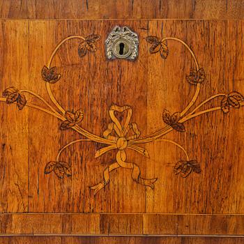 A Gustavian late 18th century secretaire attributed to Jonas Hultsten (master in Stockholm 1773-1794).