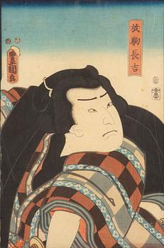 Utagawa Kunisada, Skådespelarporträtt som samuraj.