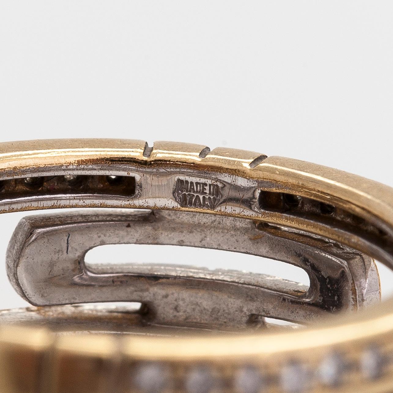 Bulgari, ring, "Parentesi", 18K guld och diamanter ca 0.25 ct totalt.