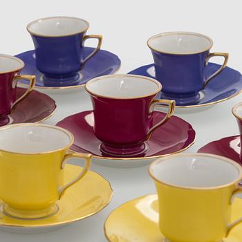 Espressokoppar, 18 st, porslin, Tjeckoslovakien 1900-talets mitt.