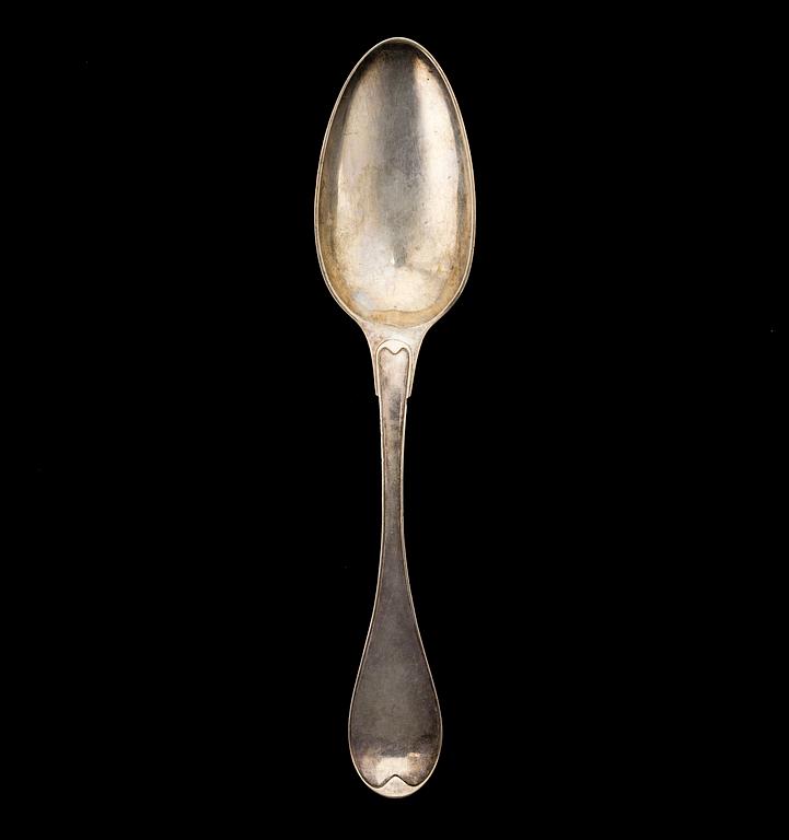 SPOONS 6 PIECES, silver, Luleå 1812, Johan Bergman's widow, weight 386 g.