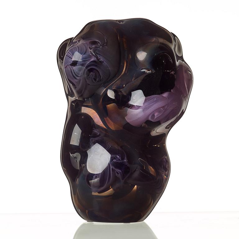 Per B. Sundberg, a unique Per B Sundberg glass vase, Orrefors, Sweden 1998.