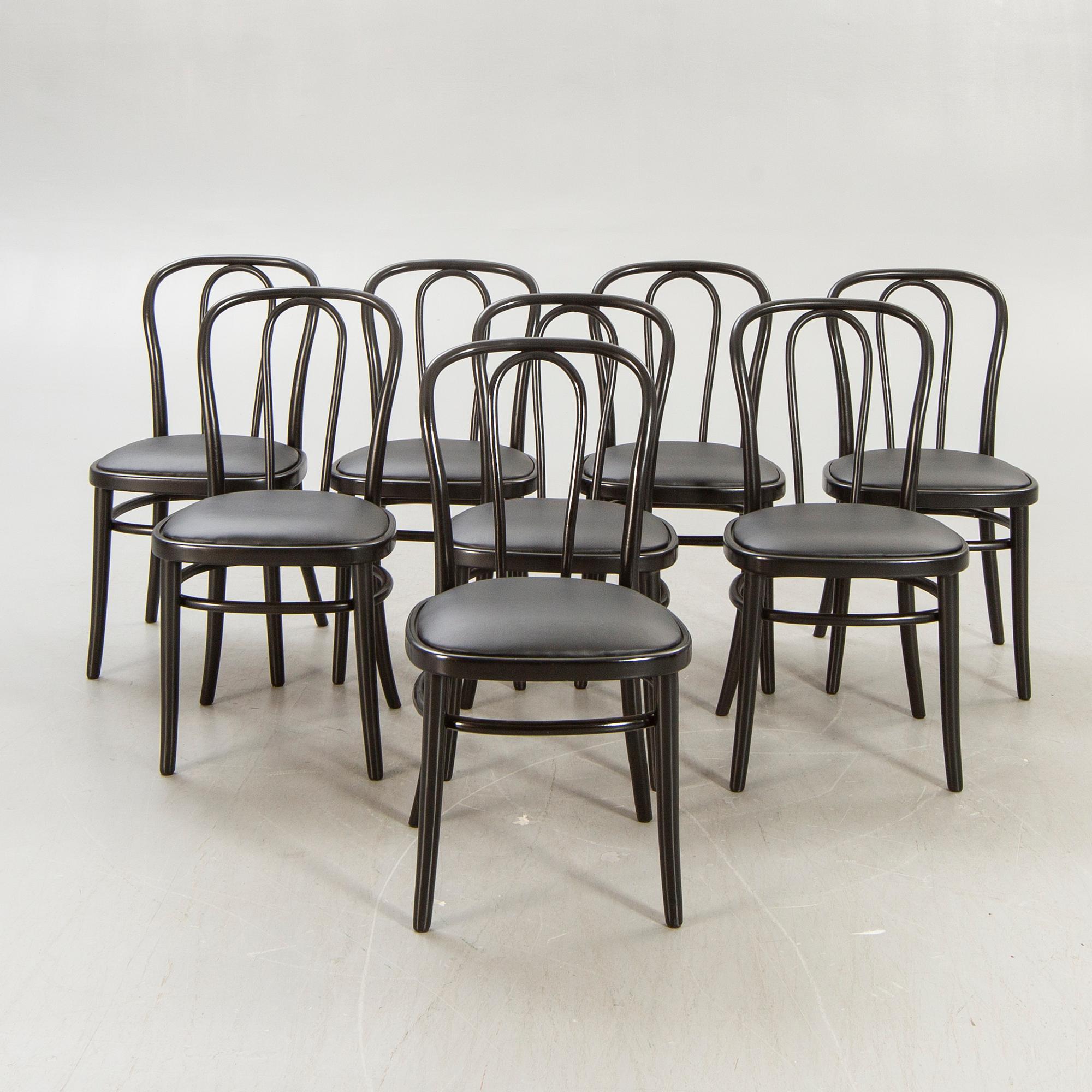 Stolar 8 st "Wien" Gemla möbler 1900-talets senare del.