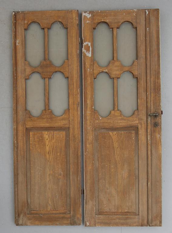 PARDÖRRAR, 1 par, 1800-/1900-tal.