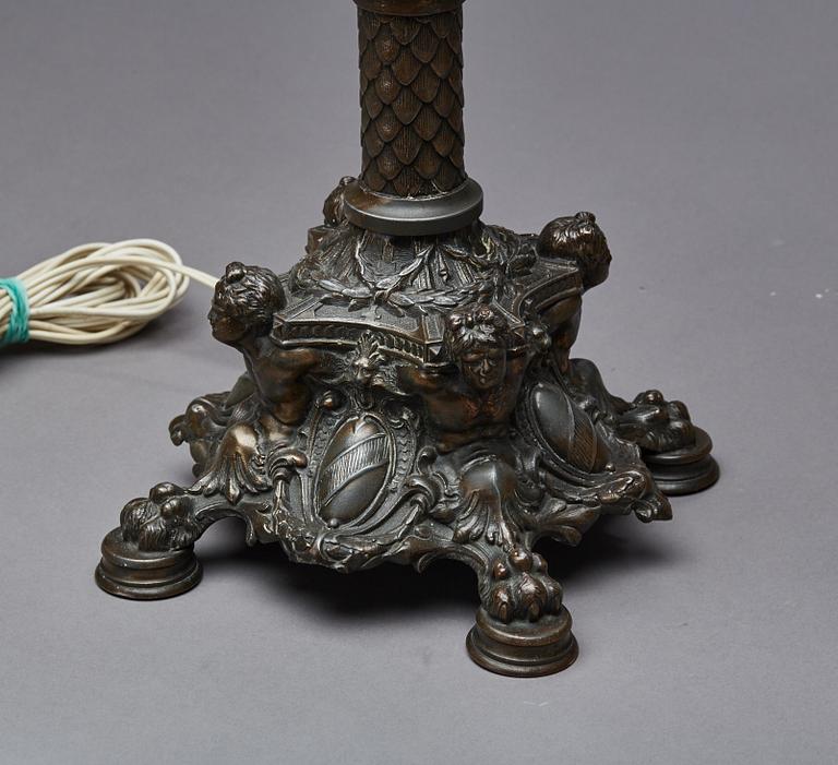 BORDSLAMPA, barockstil, 1900-talets mitt.