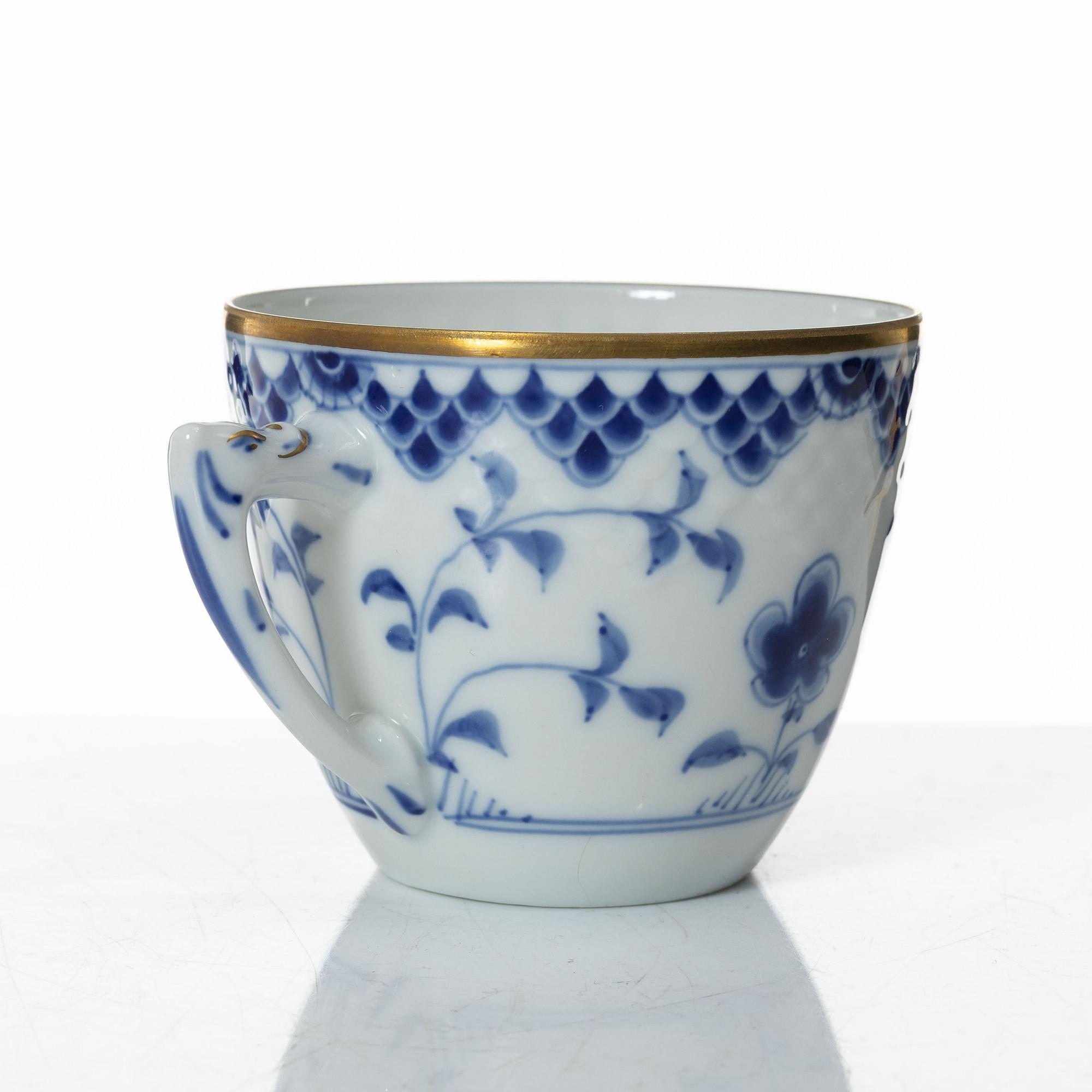 Bing & Grøndahl, kaffeservis, 13 delar, porslin, "Sommerfugl", Danmark.