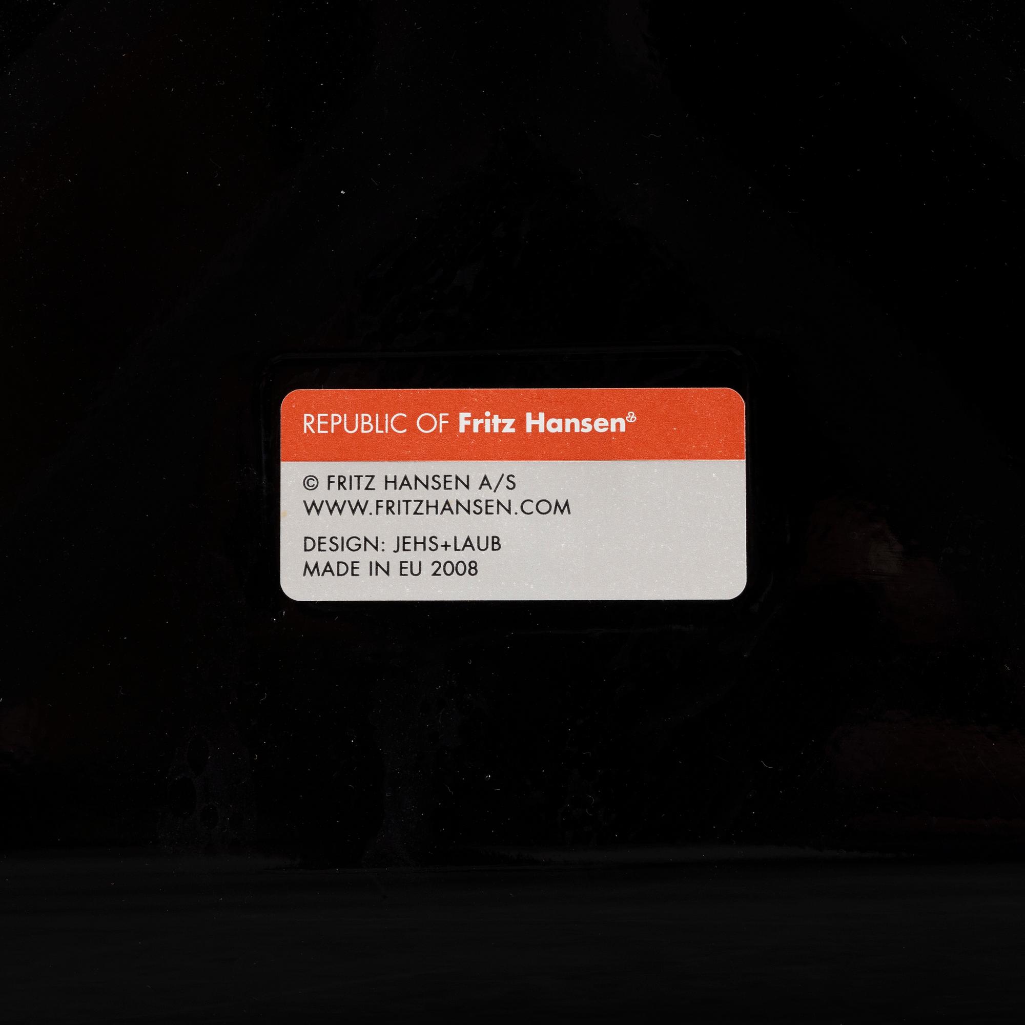 Jurgen Laub & Markus Jehs, a pair of 'JL10' easy chairs, Fritz Hansen, Denmark, 2008.