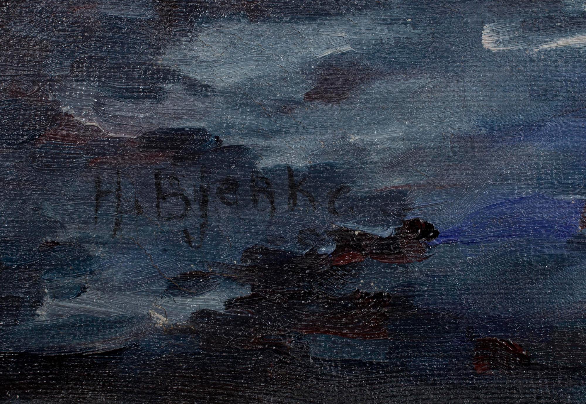 OKÄND KONSTNÄR, olja på duk, sign. H. Bierke.