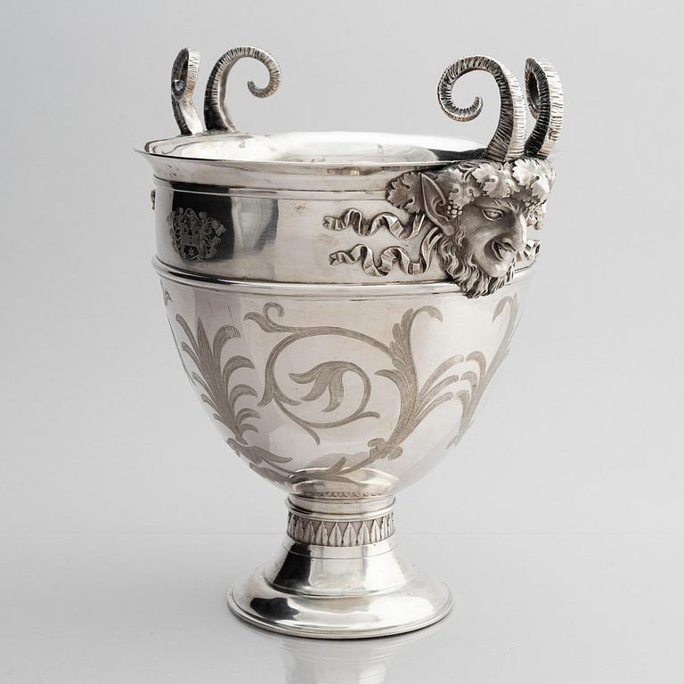 A pair of Swedish 18th century silver wine coolers, marks of Pehr Zethelius, Stockholm 1793.