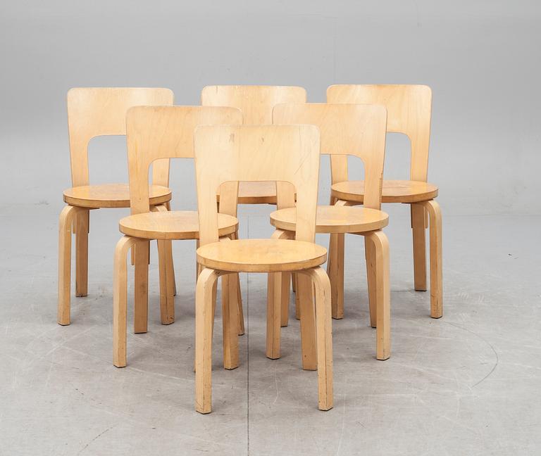 STOLAR, 6 st, modell 66, Alvar Aalto.