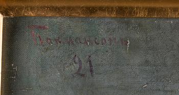 HUGO BACKMANSSON, olja på duk, kyrillisk signering, daterad 21.