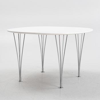 Bruno Mathsson & Piet Hein, a 'Supercirkel' dining table, Fritz Hansen, Denmark.