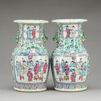 URNOR, ett par, Kina, Kanton, porslin, sent 1800-tal.