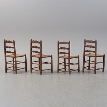 A set of four 18th/19th century chairs.