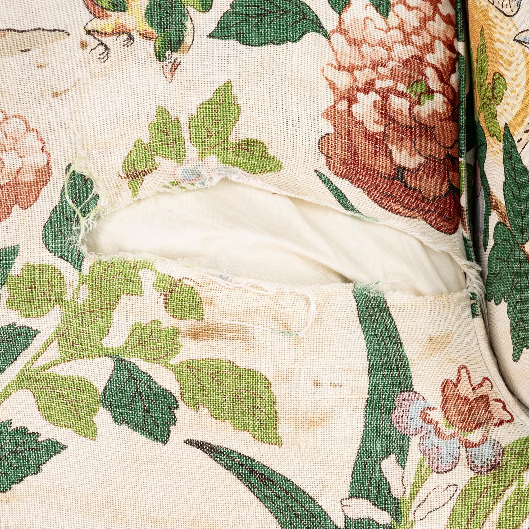 Josef Frank, a model 568 armchair, Firma Svenskt Tenn Sweden, after 1985.