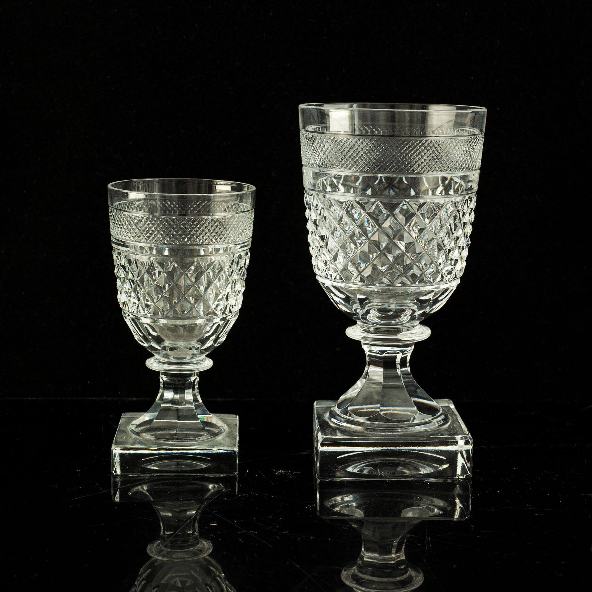 22 'Kent' glasses, Kosta.