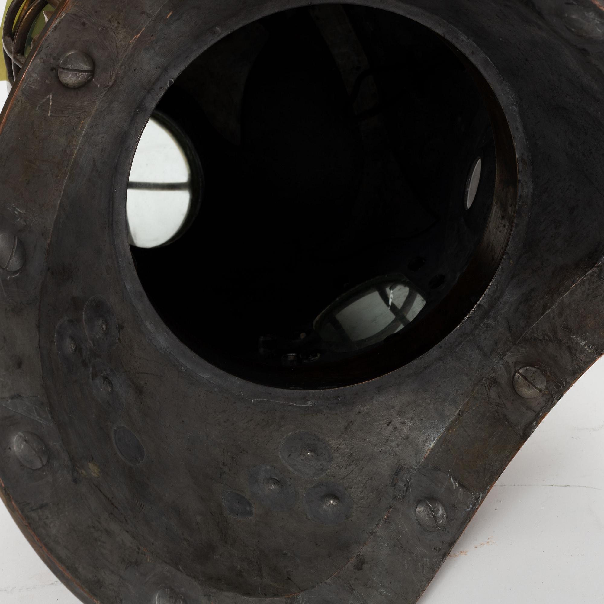 A 12-bolt diving helmet, Siebe Gorman, London, No 15013.