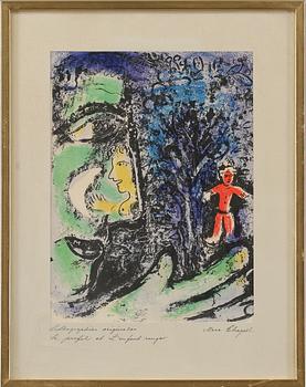 MARC CHAGALL, efter, färglitografi.