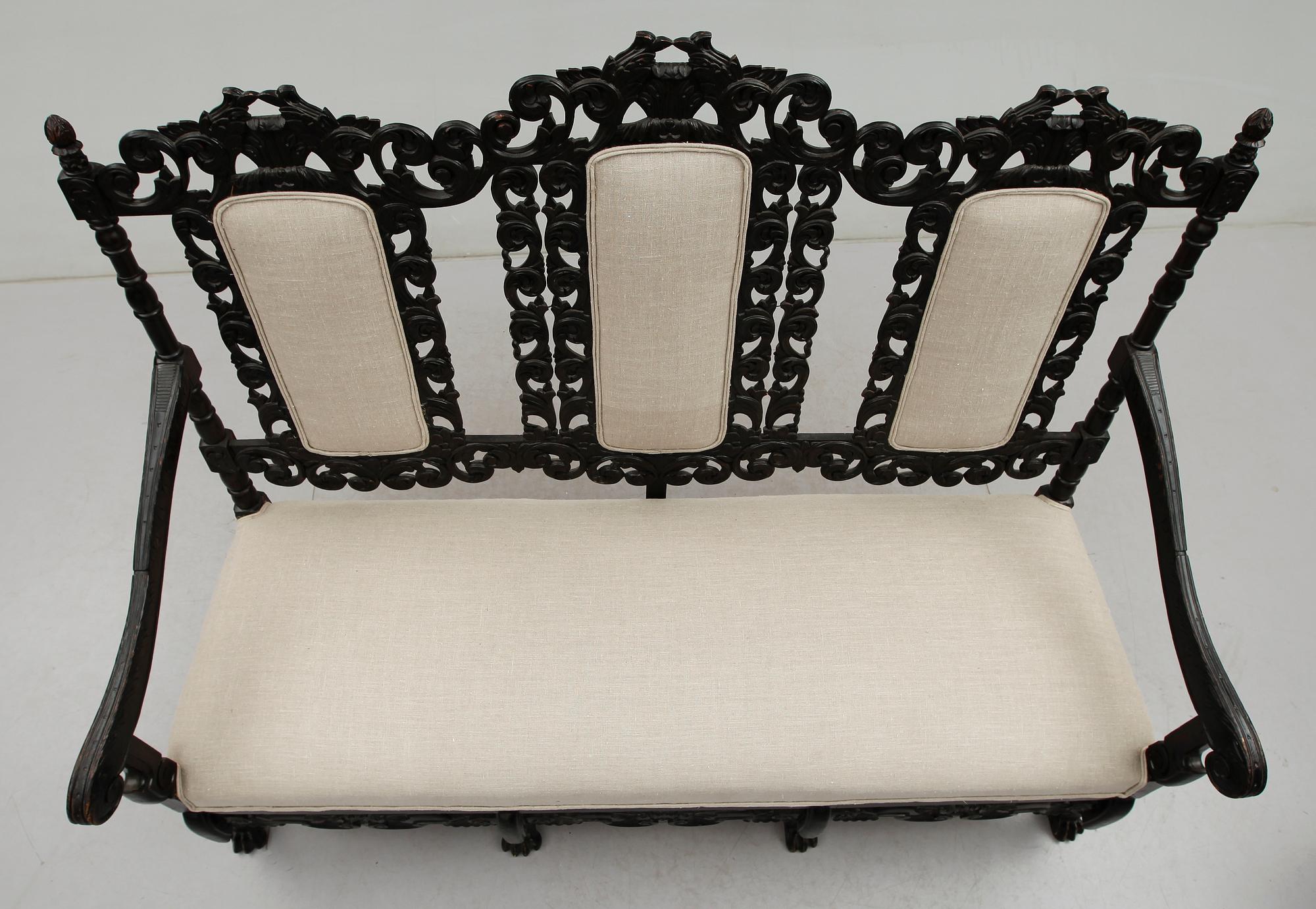 SOFFA, barockstil, 1800-talets andra hälft.