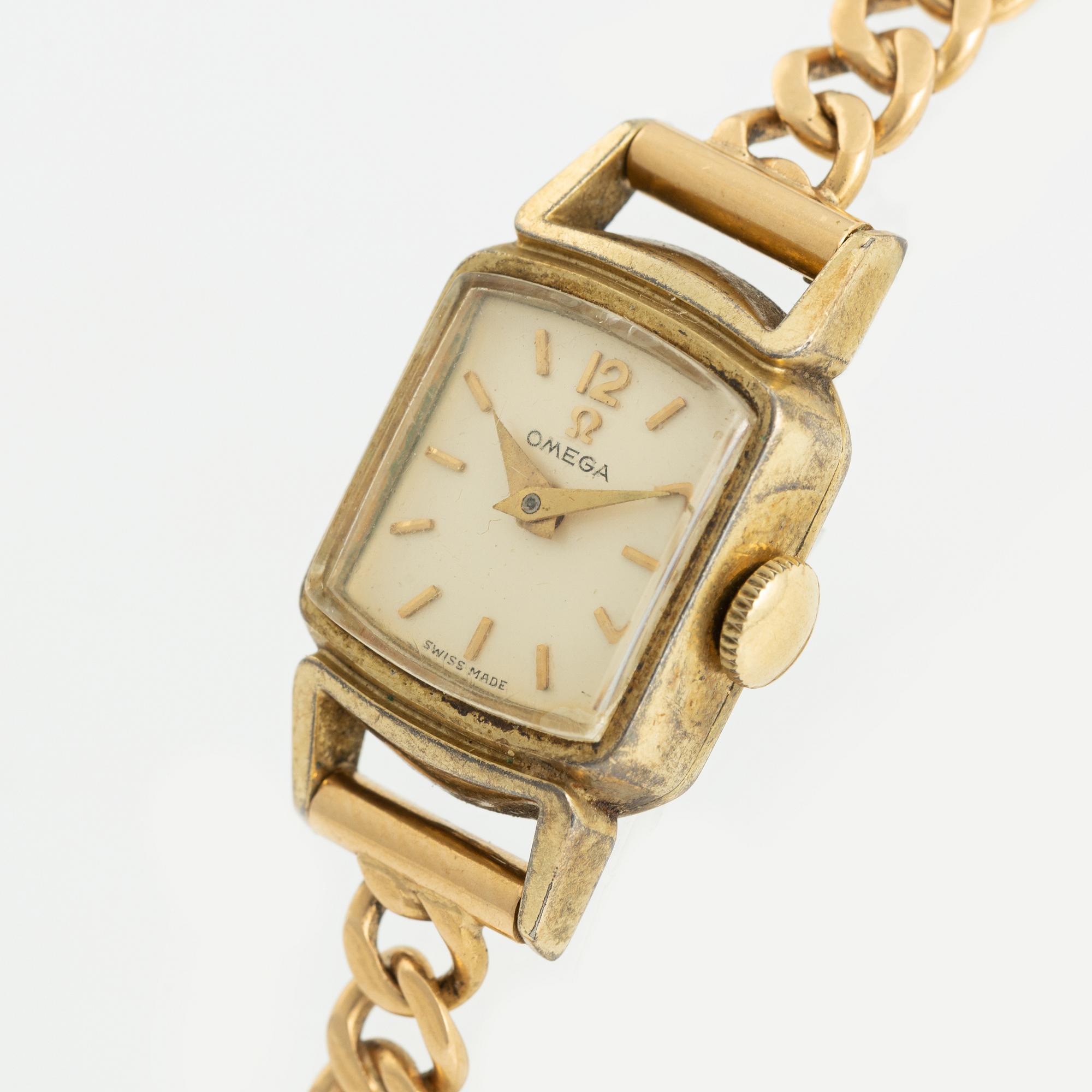 Omega, armbandsur, 15 x 19 (26) mm.