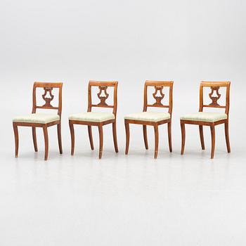 Four Empire chairs, first half of the 19th century.